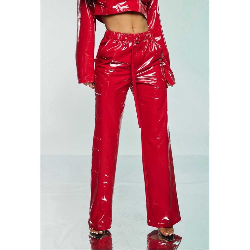 Vinyl Cargo Pants